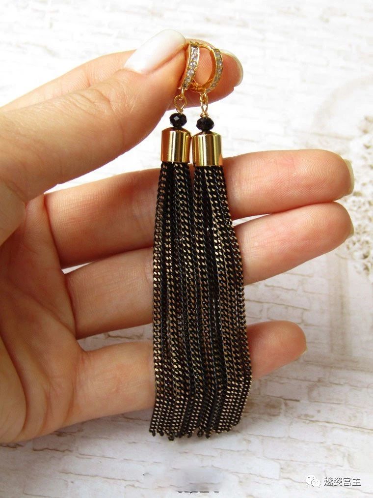 珠宝店的真丝流苏耳环，3步教你轻松完成