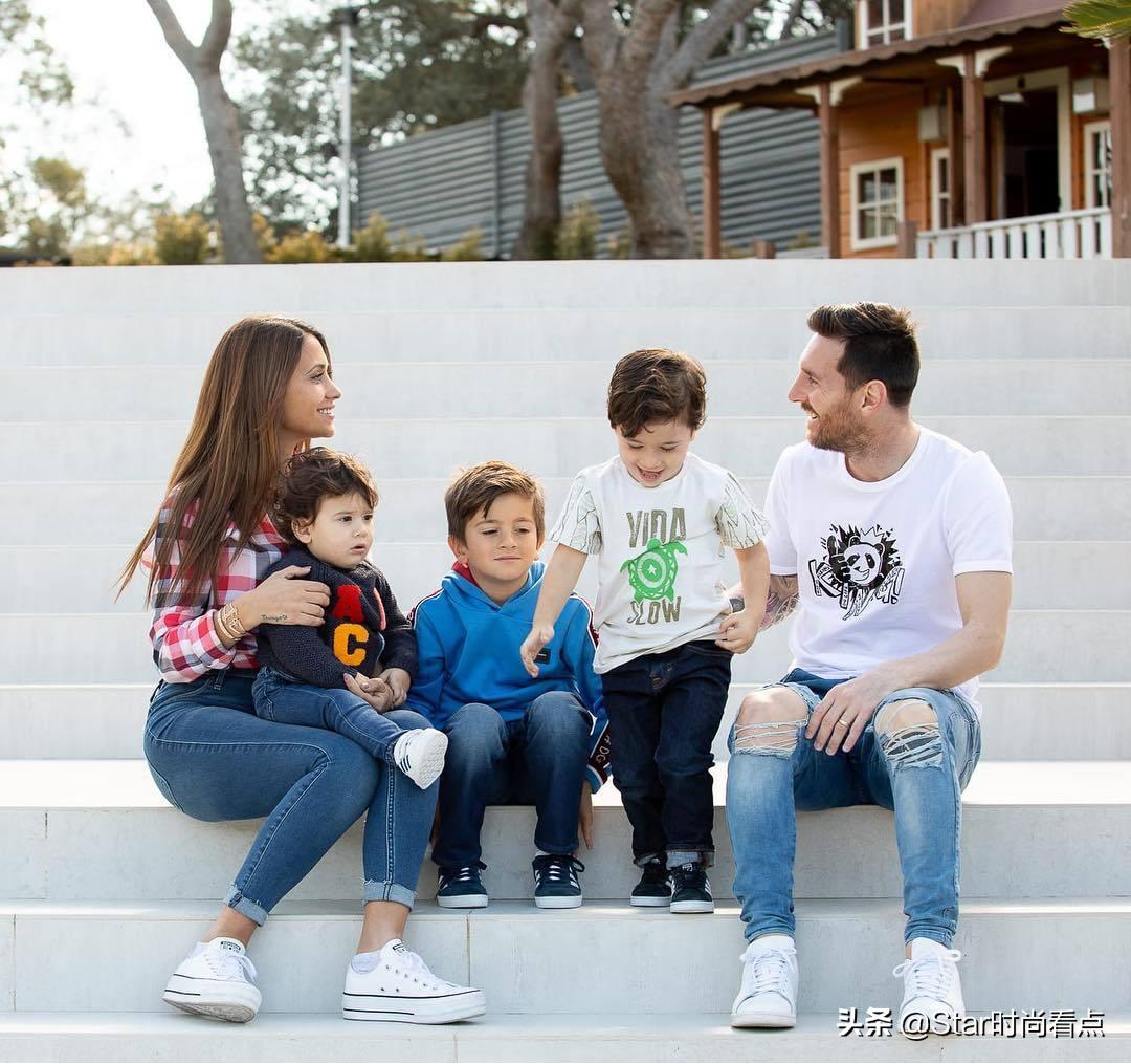 梅西和妻子5岁认识，妻子32岁拥有巴掌腰蜜桃臀，一家人难掩喜悦