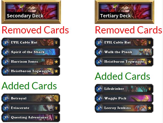 炉石传说最新版本兔兔贼套牌,炉石传说最新大师赛赛程