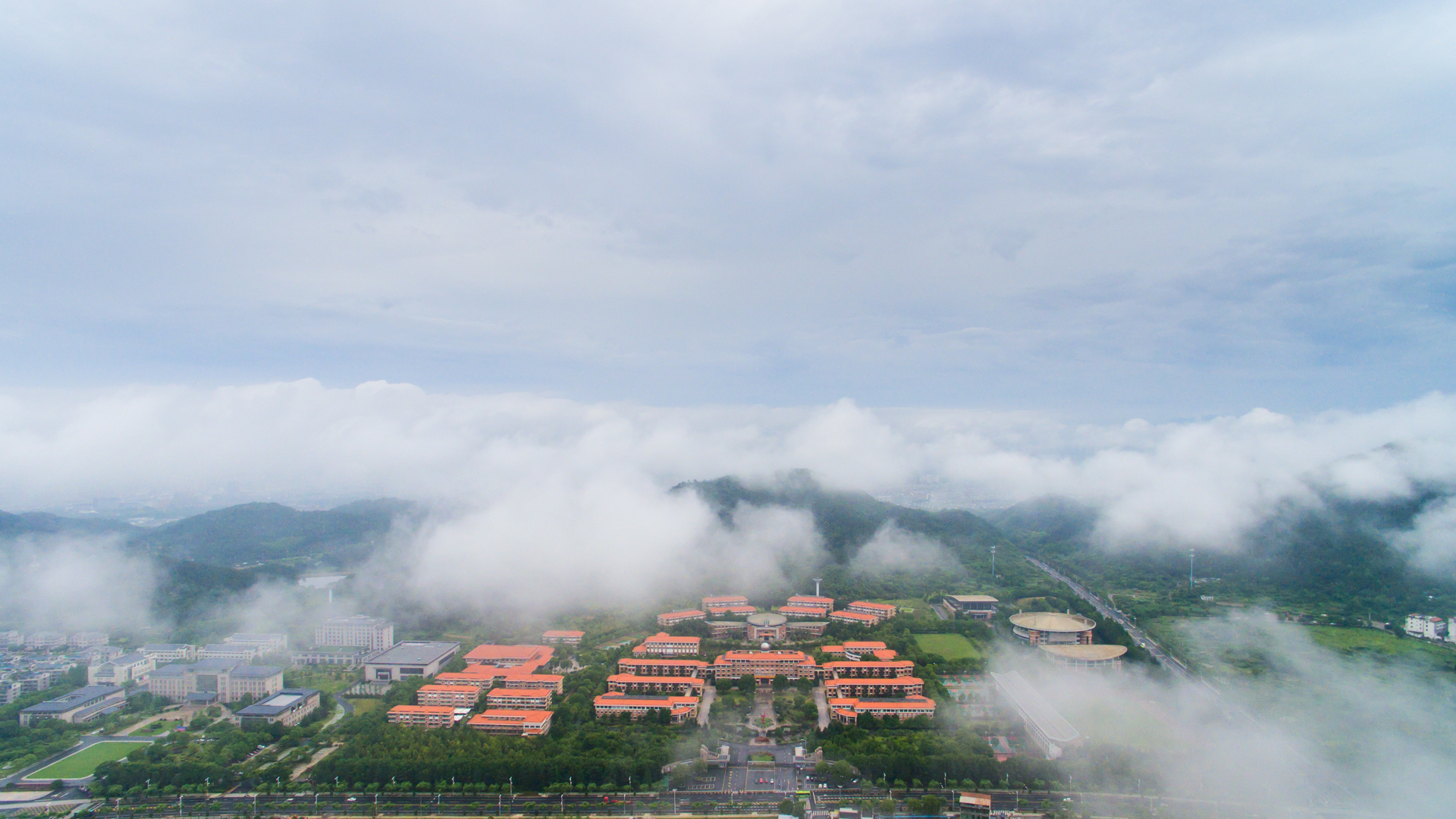 义乌中学风景,义乌最美学校