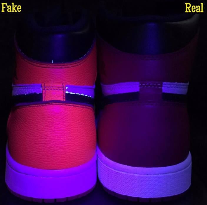 aj黑脚趾正品对比,aj1bred黑红2022