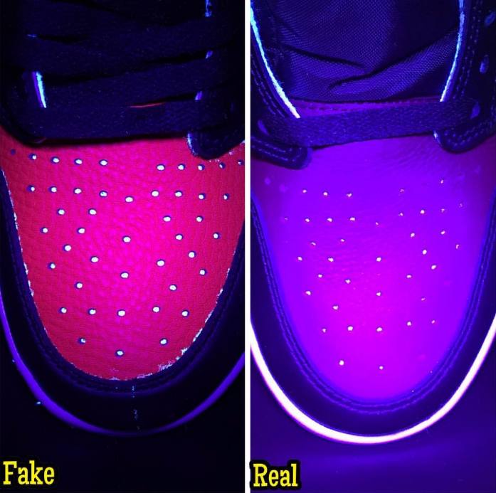 aj黑脚趾正品对比,aj1bred黑红2022