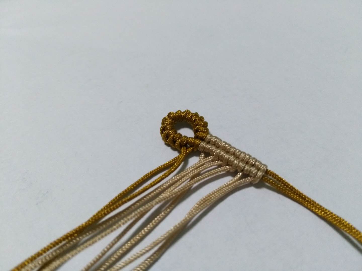 编绳花做法,手绳复杂编织教程