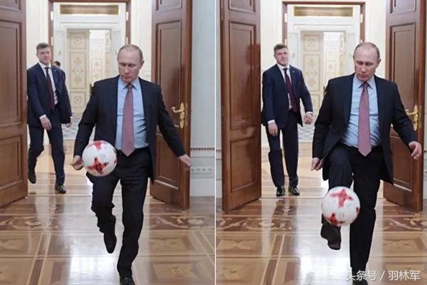 普京世界杯前秀足球?伪装成总统的球星,脚法头球都很硬!