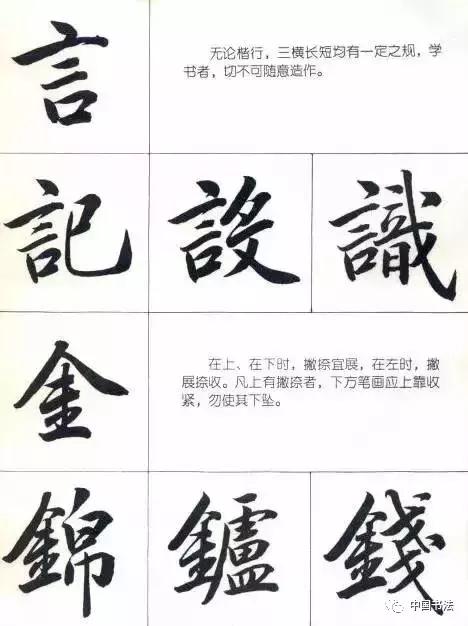 常用行楷部首入门学习,练行楷字的顺序