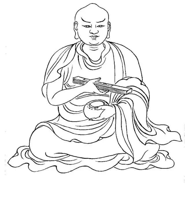 白描罗汉全本,罗汉白描100幅