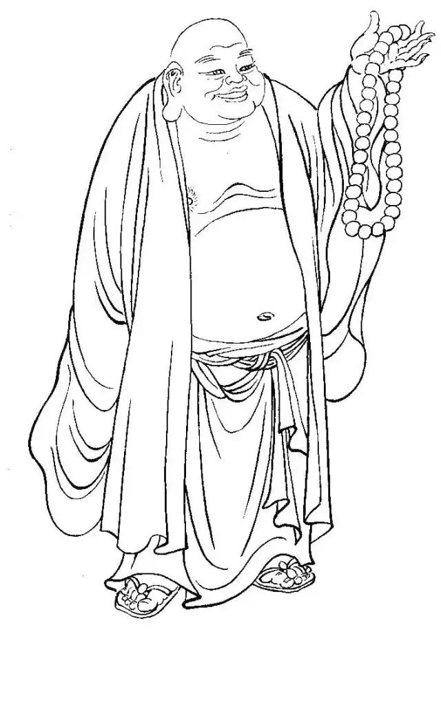 白描罗汉全本,罗汉白描100幅