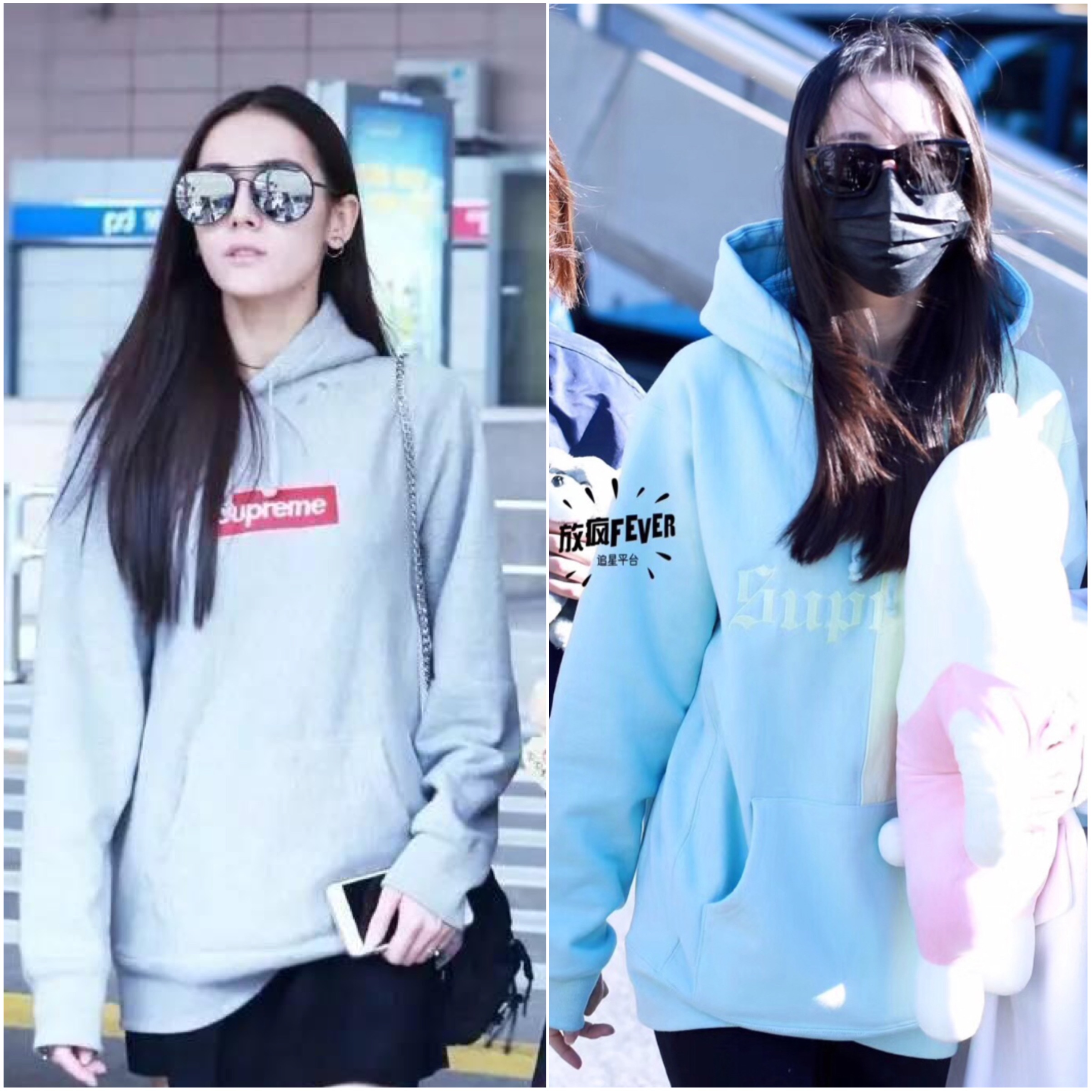 迪丽热巴vans,迪丽热巴同款supreme外套