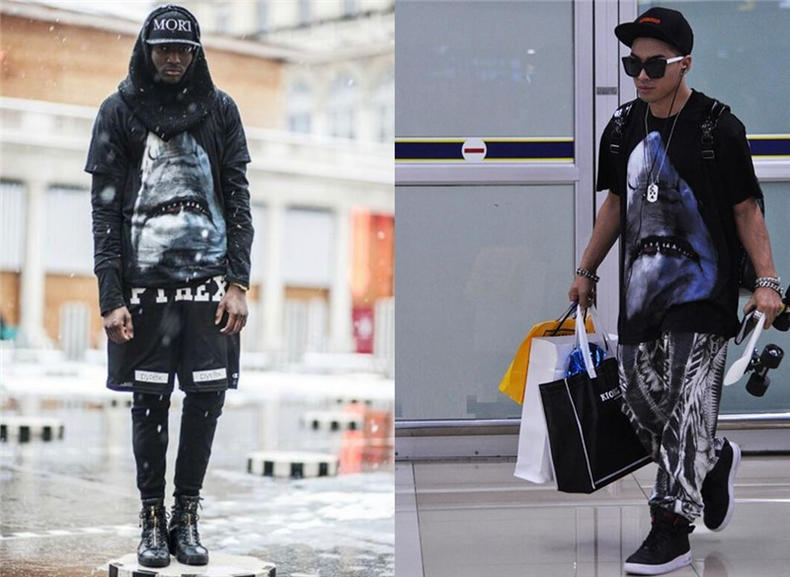 纪梵希图案t恤,背后有纪梵希图标的t恤