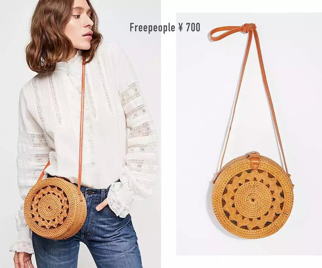 草编包女夏季新款海边田园风,原创棉麻包裙森系小清新