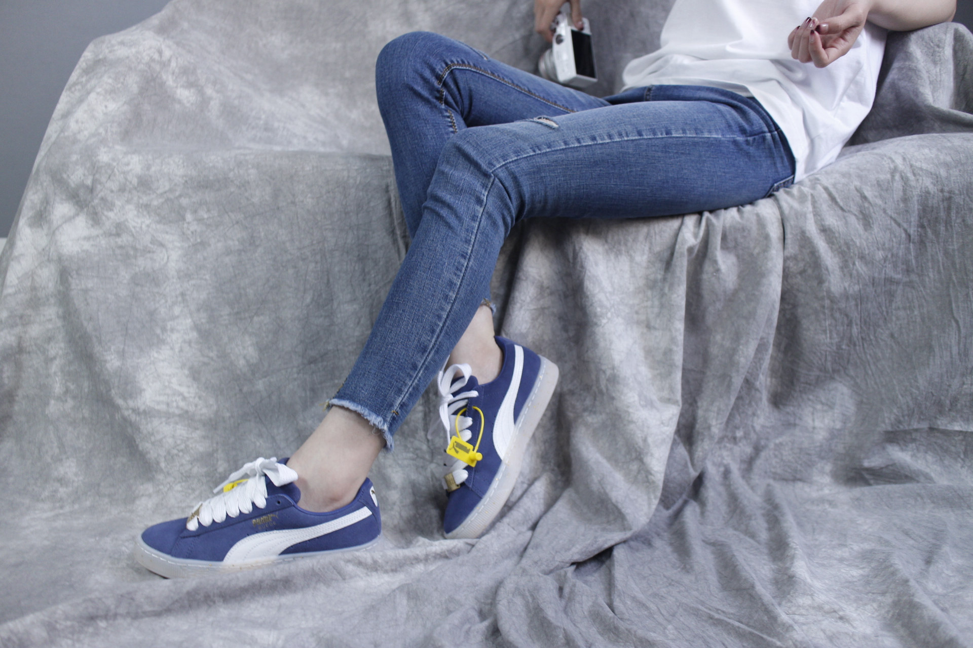 彪马pumaxswash黑标限量联名款,彪马联名款女鞋紫