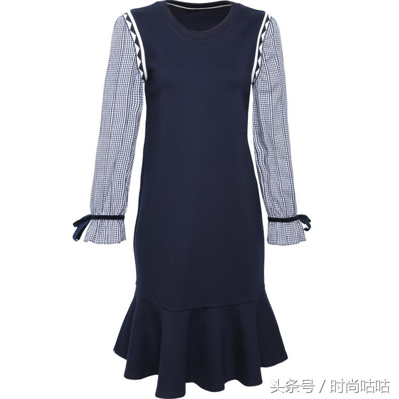 儿童人造棉连衣裙荷叶边,韩国荷叶边连衣裙慵懒风