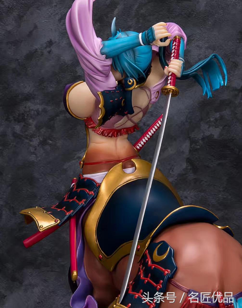 手办模型日本武士,石塑粘土小物件中国风人偶手办