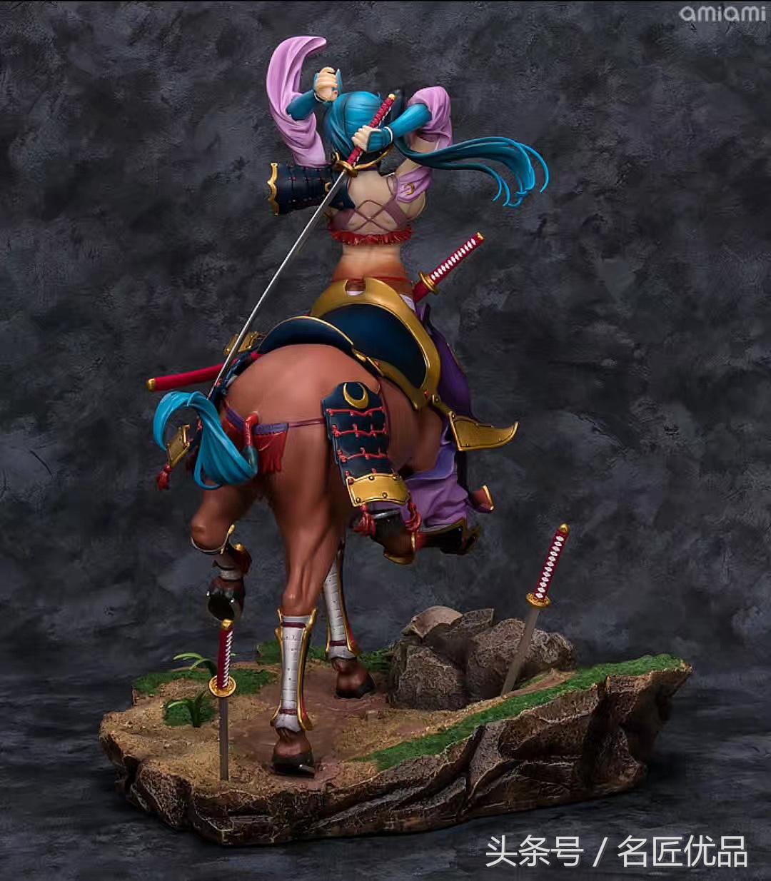 手办模型日本武士,石塑粘土小物件中国风人偶手办