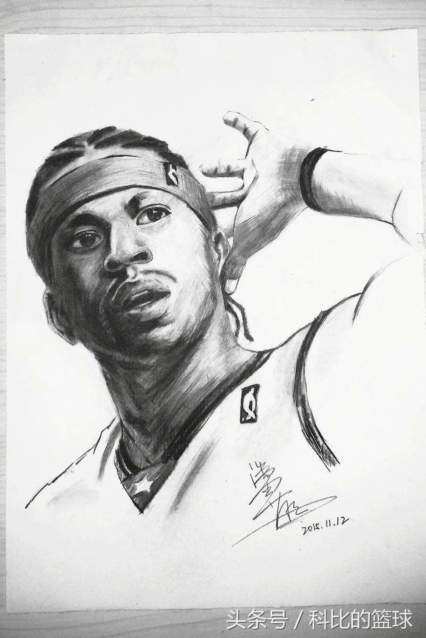 梅西科比画,素描画梅西过人
