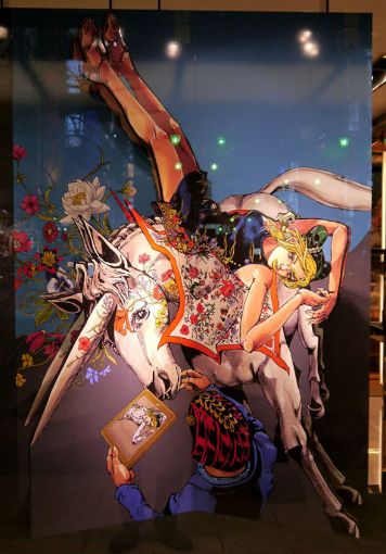 优衣库漫画联名t恤蓝色,优衣库联名动漫戴墨镜男t恤