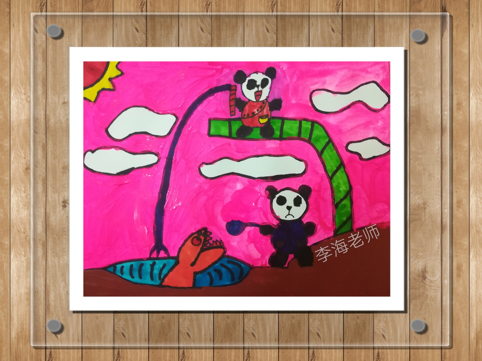 绘画儿童创意水粉,儿童绘画创意3-6岁水彩画黑夜