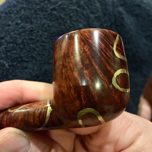 老式铜水烟斗修复,旧烟斗石楠木