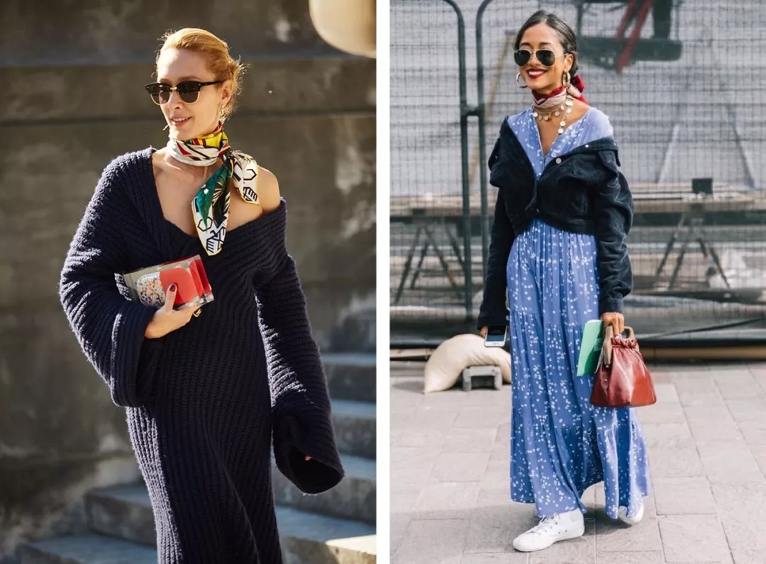 教你如何用丝巾,丝巾搭配太好看了美出高级感