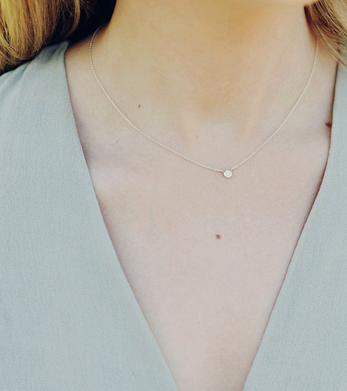 唐嫣同款钻石锁骨项链,唐嫣锁骨链什么牌子