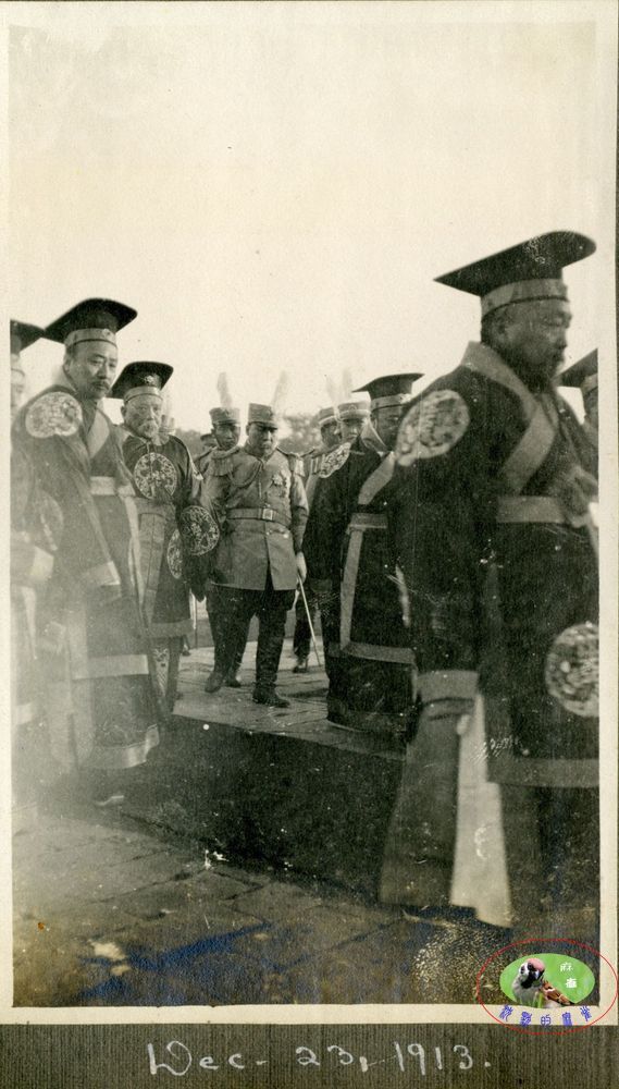 老照片1913年袁世凯天坛祭天,袁世凯祭天大典照片
