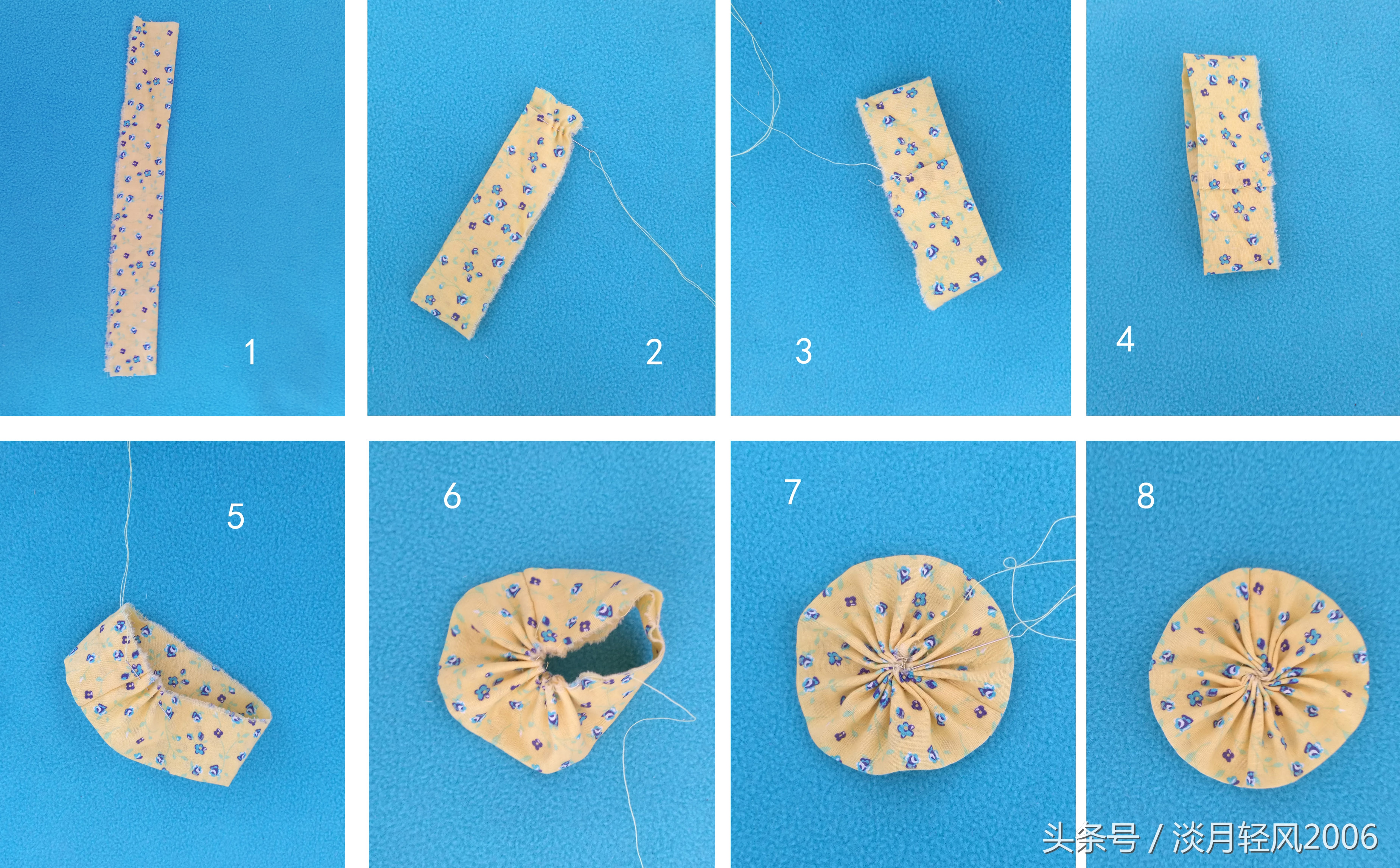 布艺diy手工制作,手工制作布艺向日葵小花