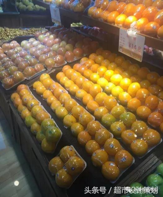 水果店水果陈列摆放销售技巧,20方长方形水果店铺陈列设计