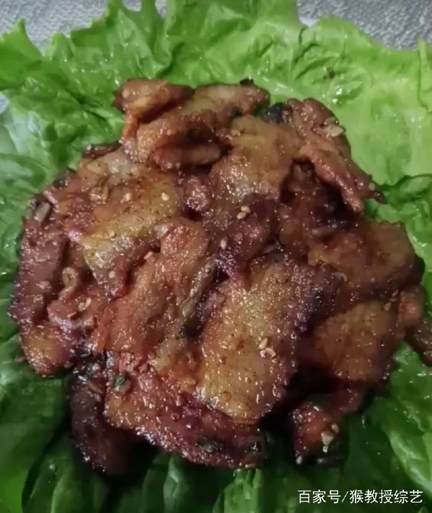 老东北美食韩式烤五花肉,韩国首尔街头美食韩式烤五花肉