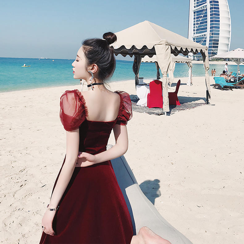 新款蕾丝镂空荷叶边连衣裙雪纺衫,高级感小众荷叶边连衣裙子设计感