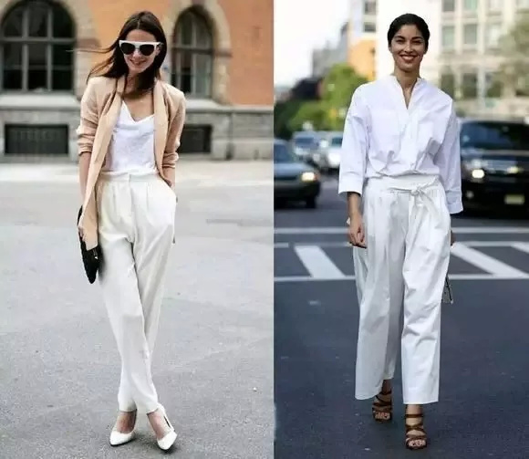 这个春夏时髦精都在穿这三种元素,夏日穿搭胖胖的中性风裤子