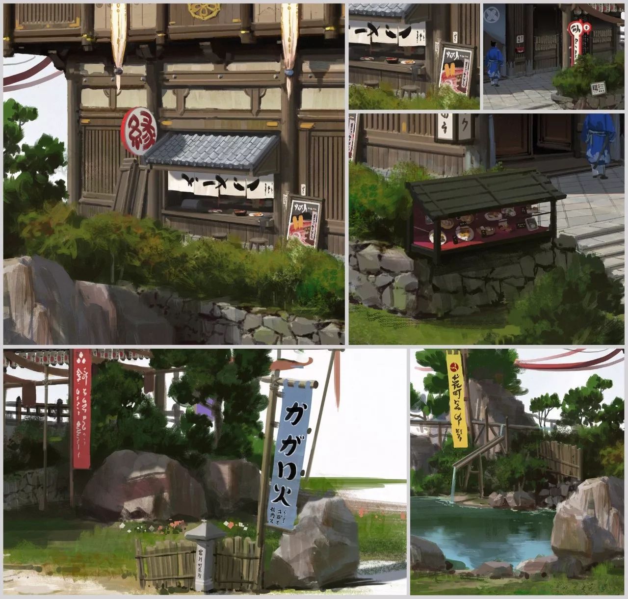 中式场景原画设计教程,国人插画师写实风格的插画欣赏