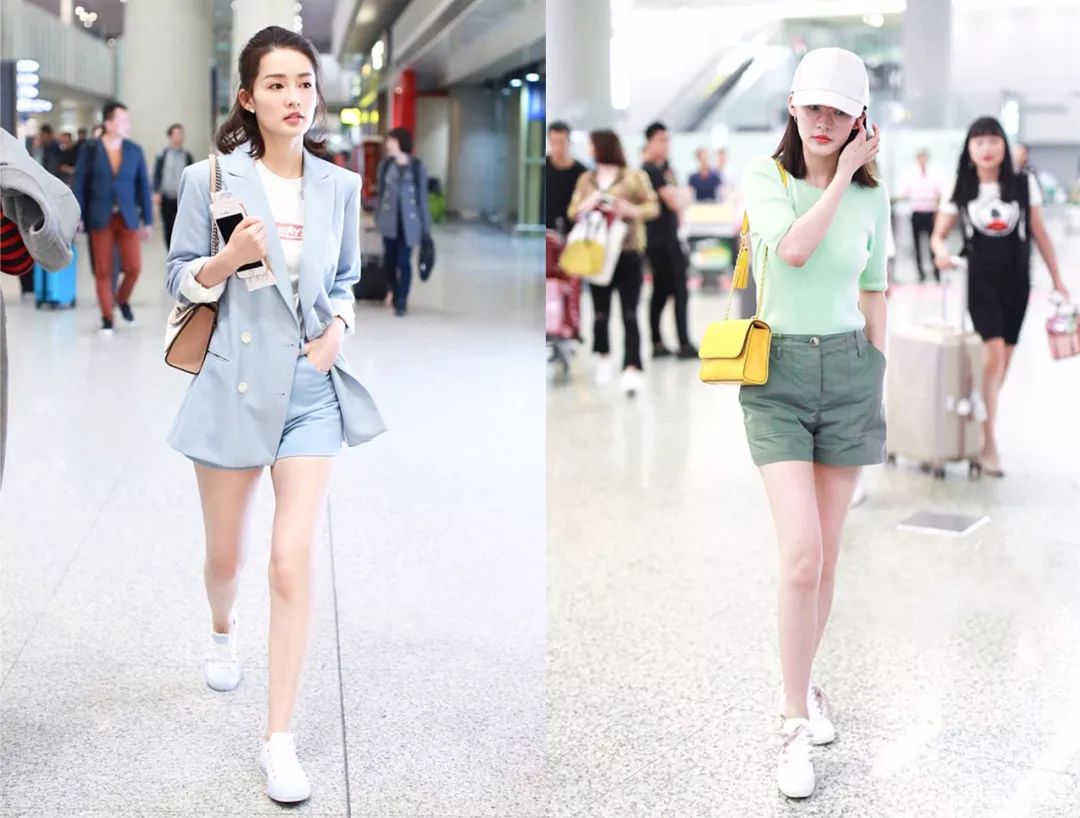 短裤怎样穿显高,短裤小白鞋穿搭