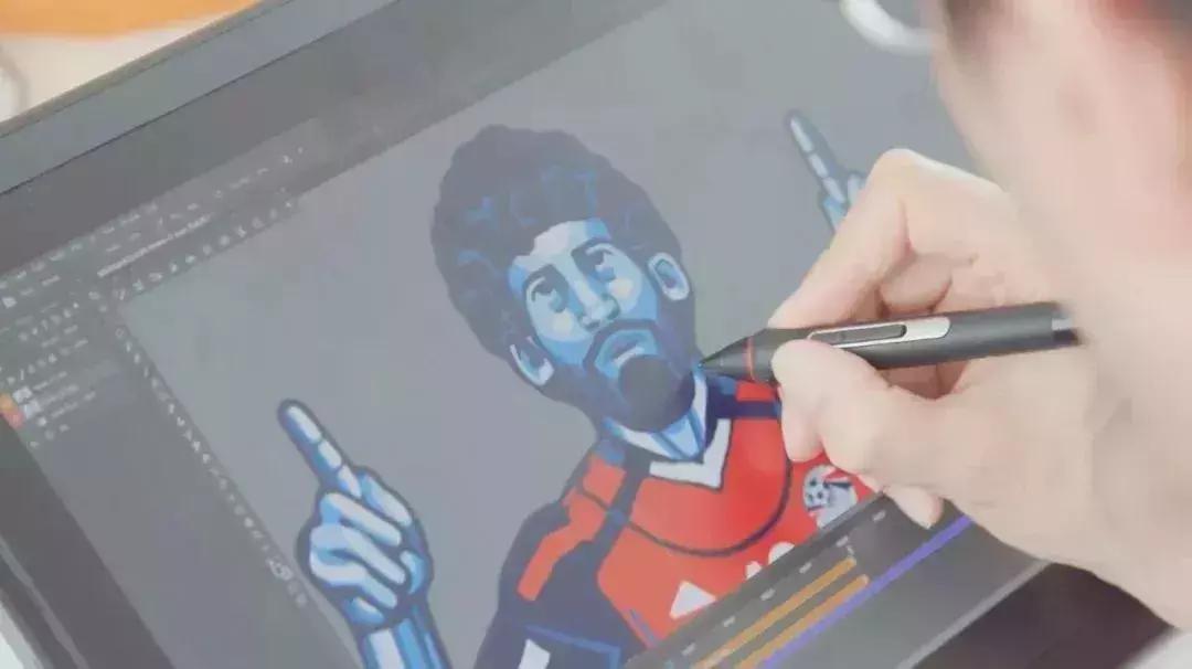 世界杯手绘精彩瞬间,手绘应援画