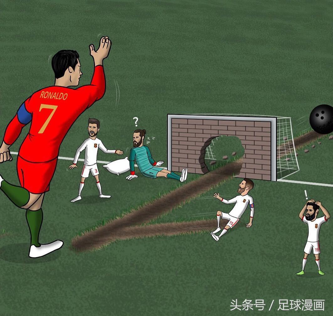 c罗卡塔尔世界杯漫画,c罗一个人扛起葡萄牙十年漫画图