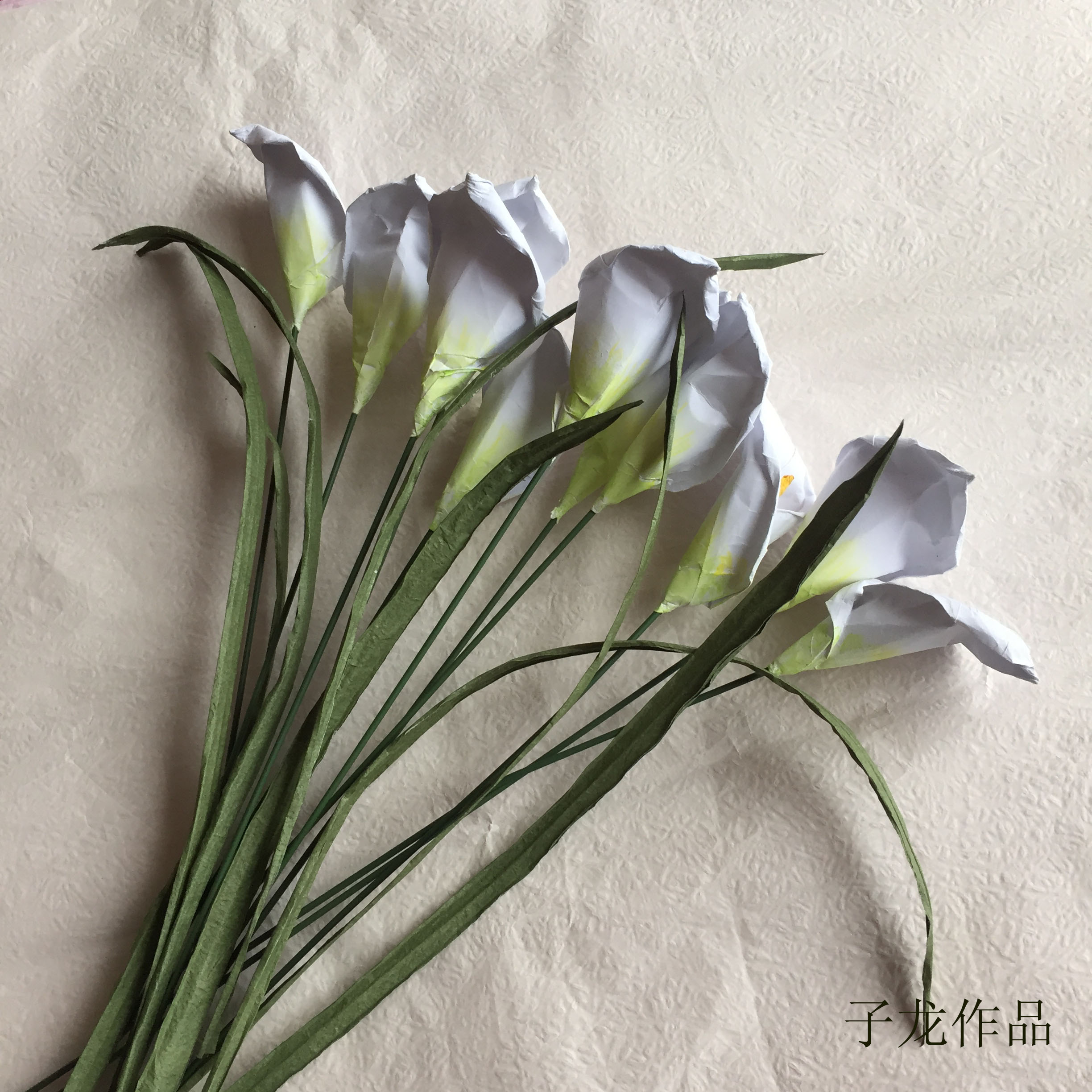 折纸马蹄莲花步骤,清明折纸白色马蹄莲花