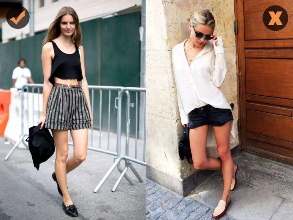 胖脚穿短裤怎么搭鞋子,短裤搭配平底鞋好看吗