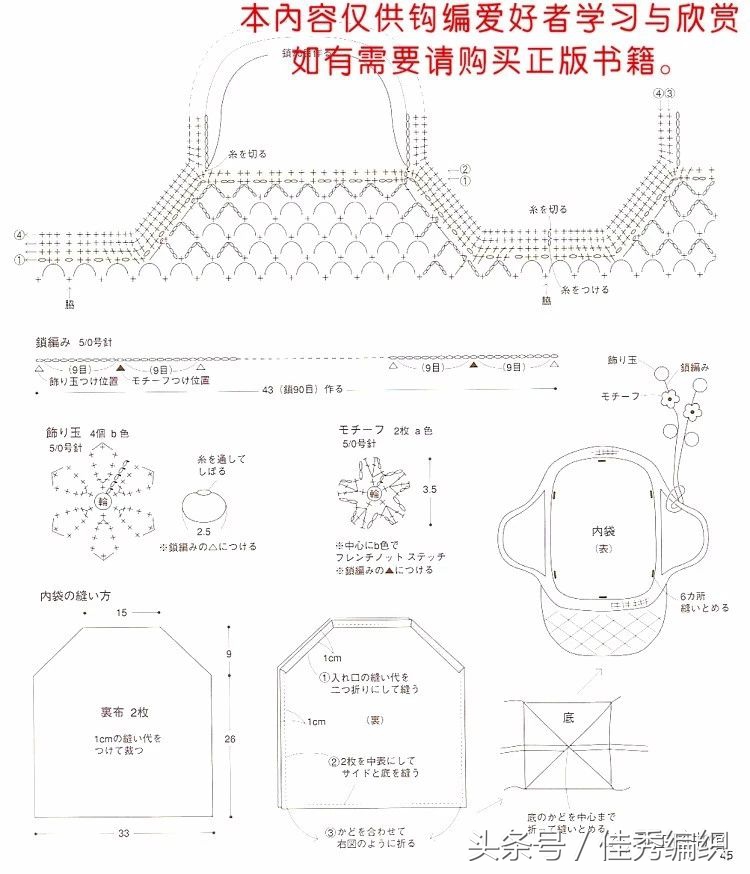 钩针编织网兜图片,钩针网兜包编织教程