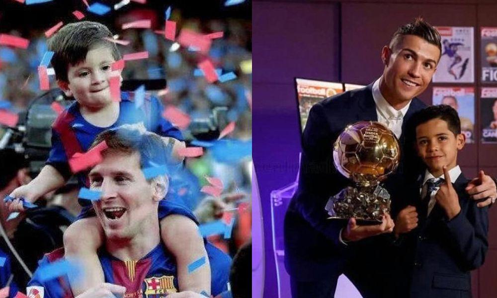 世界杯被萌娃抢镜?美斯C朗儿子一个软萌一个霸道,你喜欢哪一个