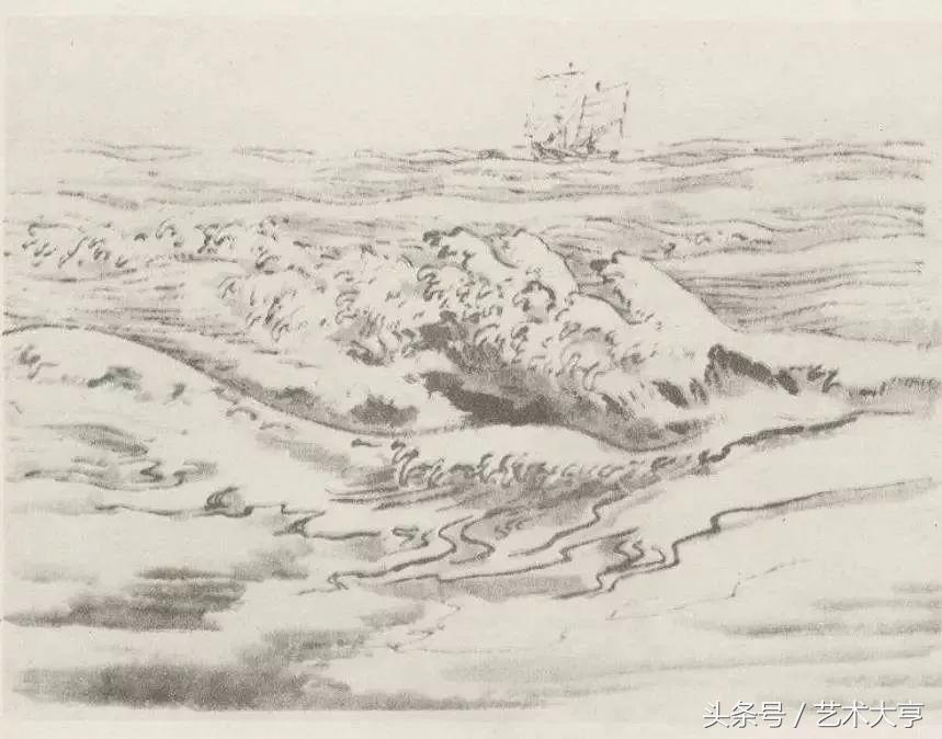 国画怎么画水中的山,画水国画教程