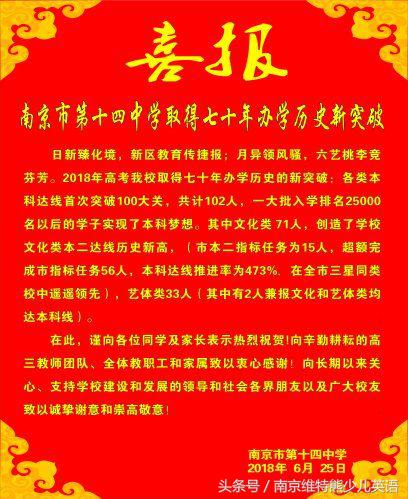 2018南京各校高考成绩单出炉！南京最强中学是……