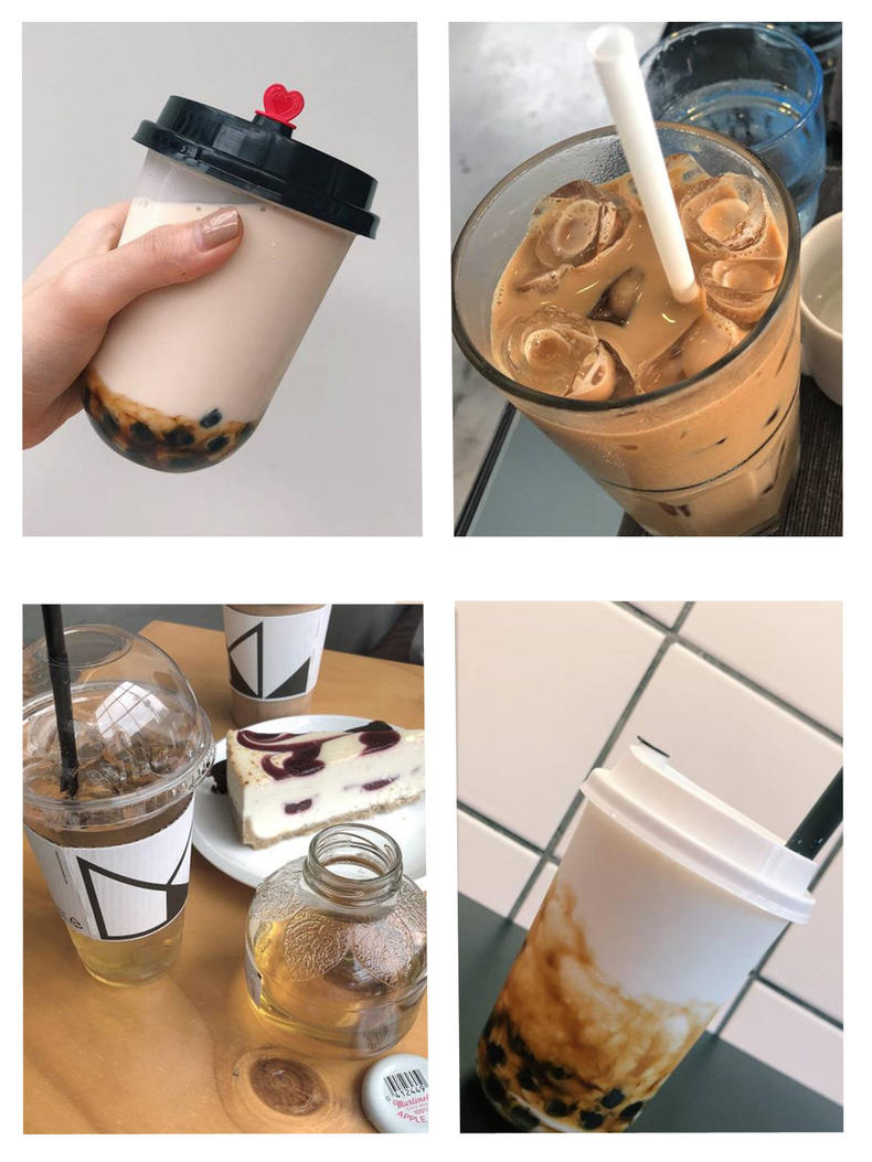 当代女孩喝奶茶,女孩子的快乐都是一杯奶茶给的