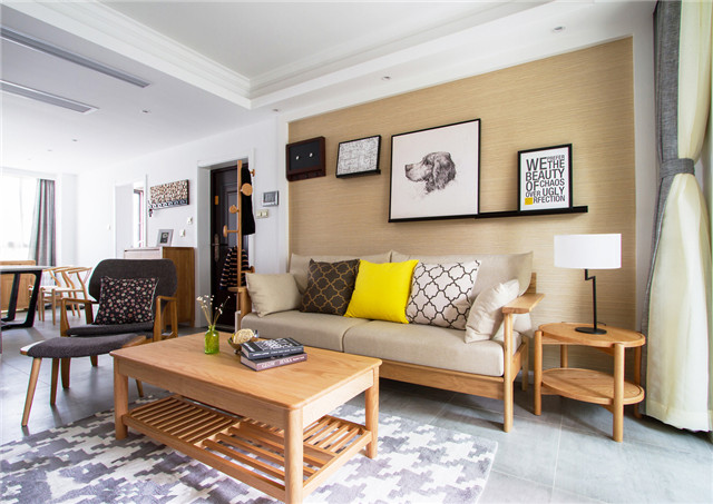 小户型简约装修97平米户型图,90平米两室一厅简约风装修图