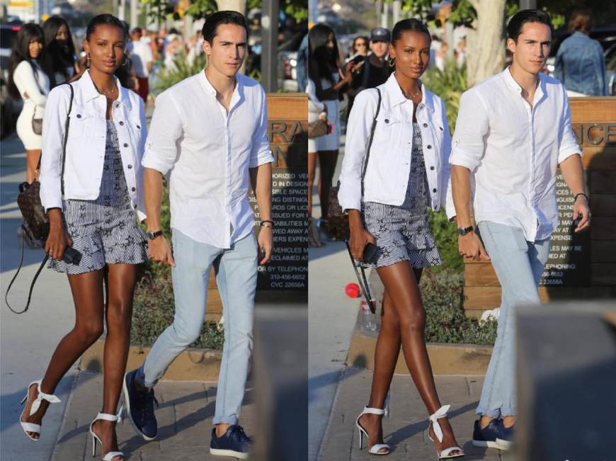 拿下维密天价Bra的黑珍珠和男友前往派对，网友：这恐怕是假腿吧