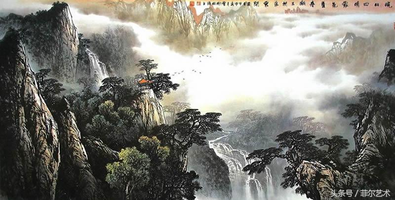 曾刚彩墨山水画着色技法完整版,曾刚彩墨山水画房子的画法视频