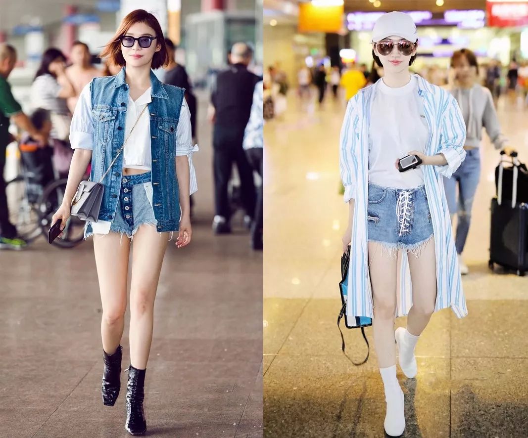 宽松牛仔短裤怎么穿才不显腿短,最适合自己的牛仔短裤