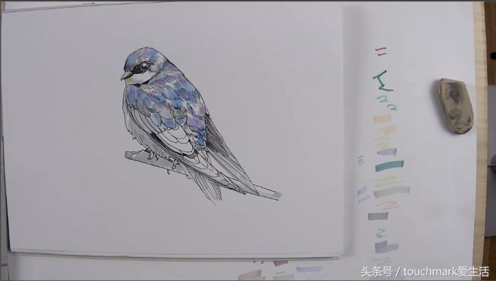 马克笔手绘教程蓝铅笔,马克笔简单手绘画教程图片