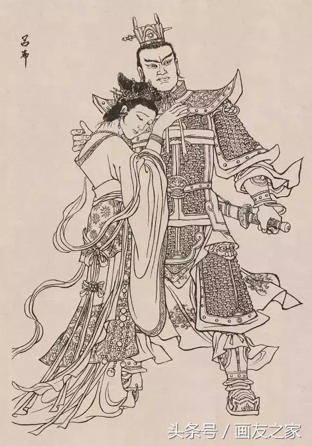 素材古代白描人物120图果断收藏,白描中国古代刀马人物图谱