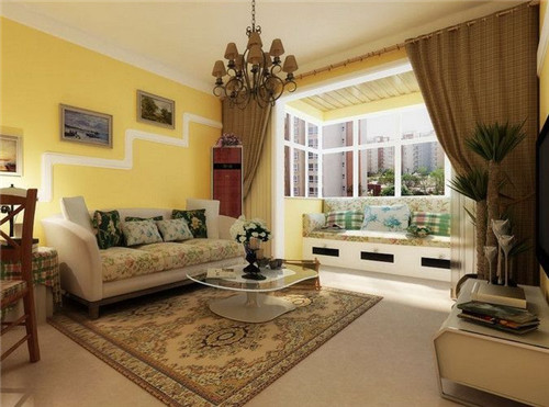 2022装修流行风格阳台榻榻米,70平方小户型客厅阳台榻榻米装修