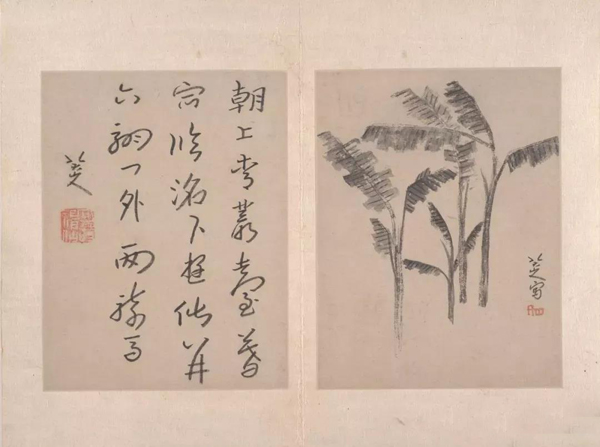 八大山人16幅山水花鸟作品赏析,八大山人山水花鸟图之七