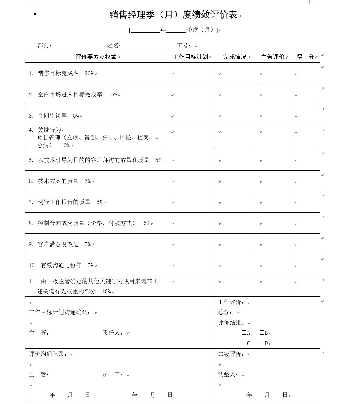 资料｜80页各部门绩效考核表，大小公司适合（附绩效奖金方案）